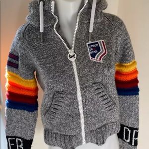 Superdry Rainbow sherpa zip hoody size 4